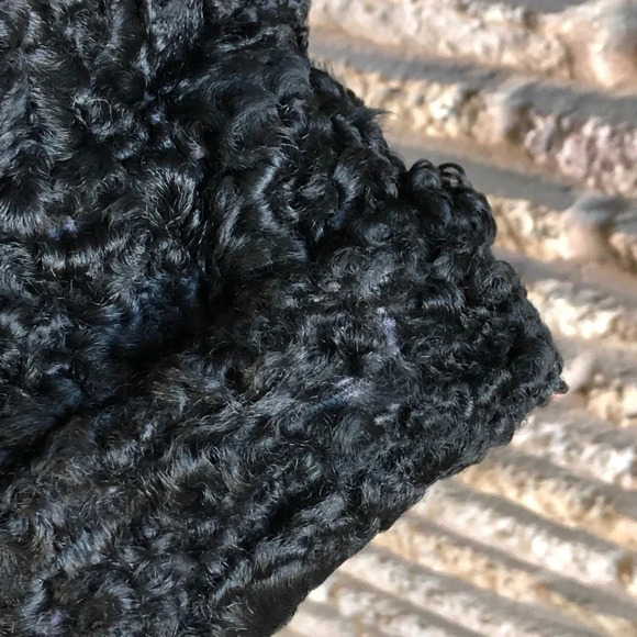 Voula Mitsakou Greek Vintage Genuine Persian Lamb Cropped Opera Jacket - Picture 4 of 9